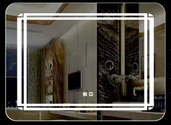 Огледало за баня с LED осветление 60*80