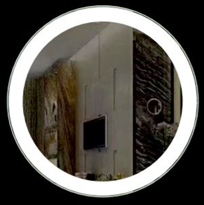 Огледало за баня с LED осветление  Ø 60 см