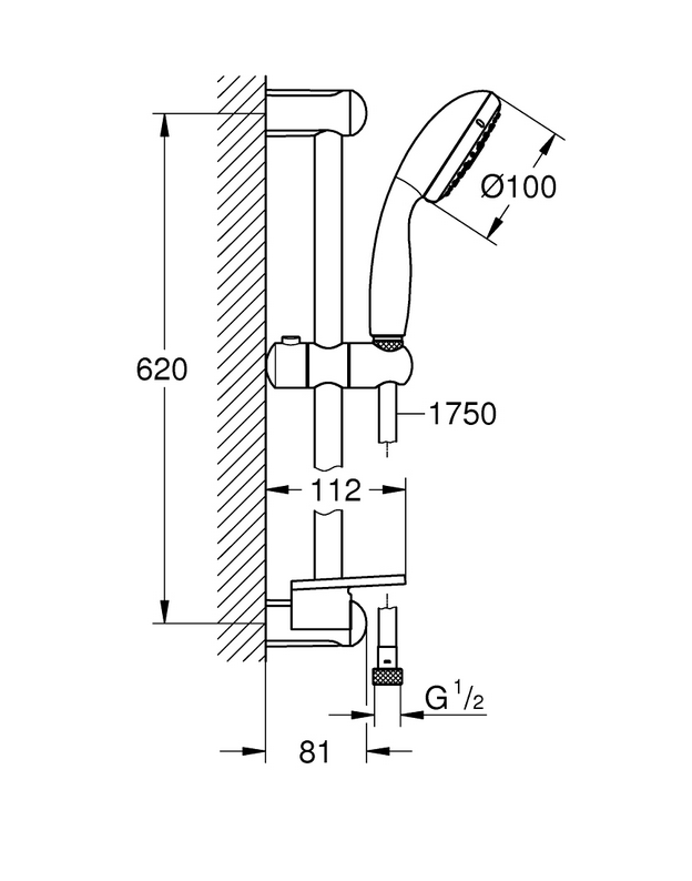Комплект тръбно окачване  Tempesta Grohe