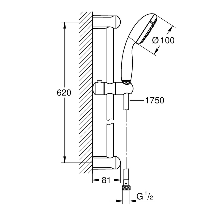 Комплект тръбно окачване  Tempesta Grohe