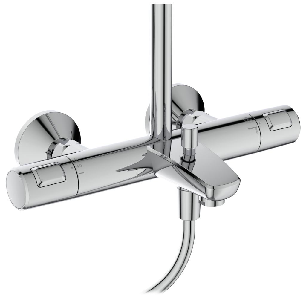 Душ система Ideal Standard Ceratherm T25 с термостатен смесител за вана/душ A7629AA