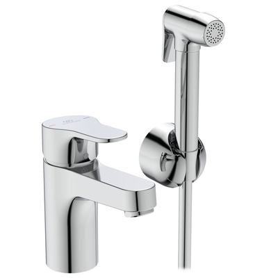 Смесител стоящ за мивка CERABASE Н80 с хигиеничен душ Ideal Standard