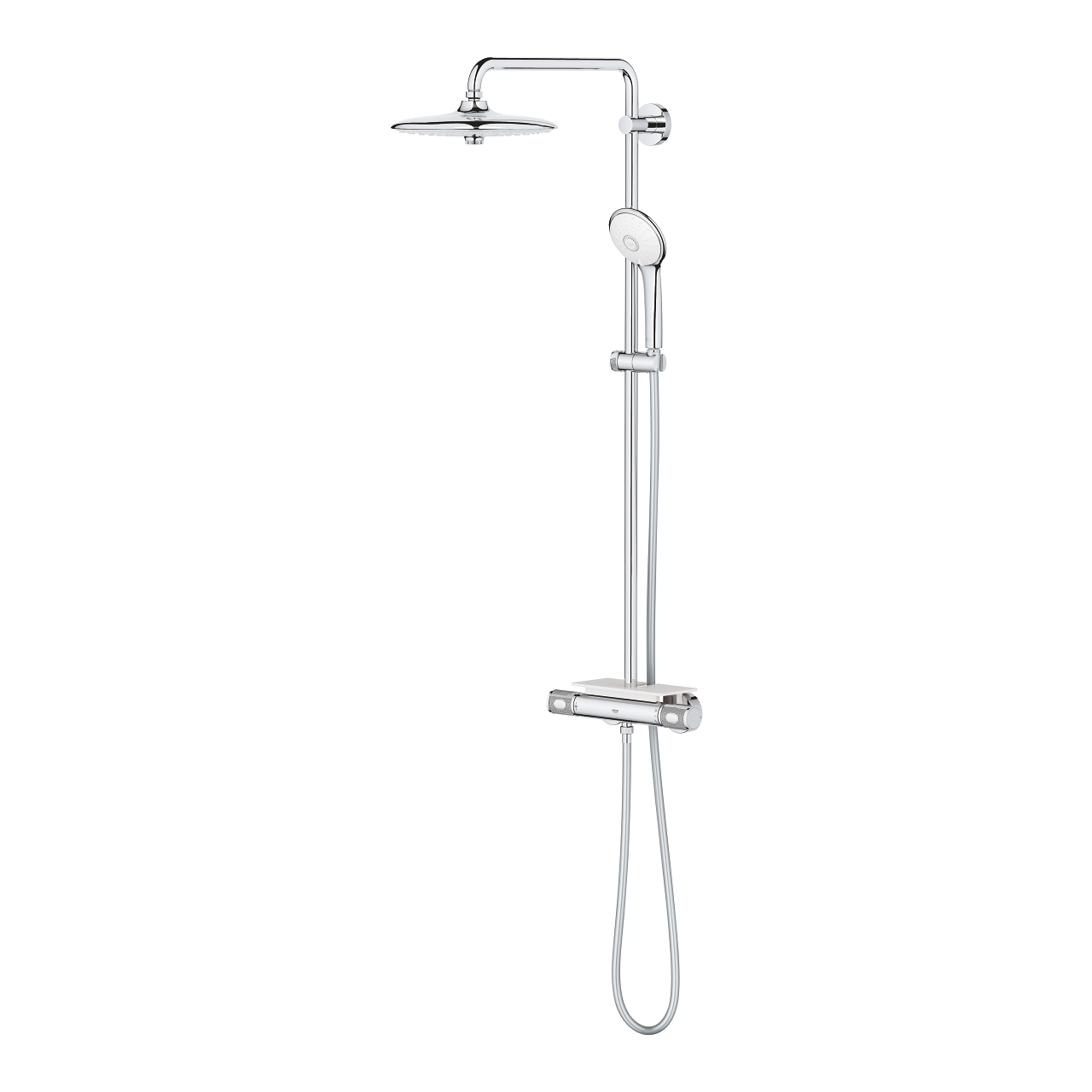 Душ система с термостатен смесител Euphoria 260 CoolTouch Grohe с фиксирана височина