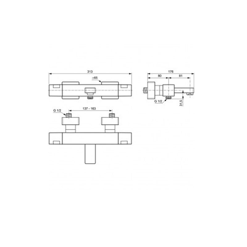 Термостатен смесител за вана/душ Ideal Standard Ceratherm C100