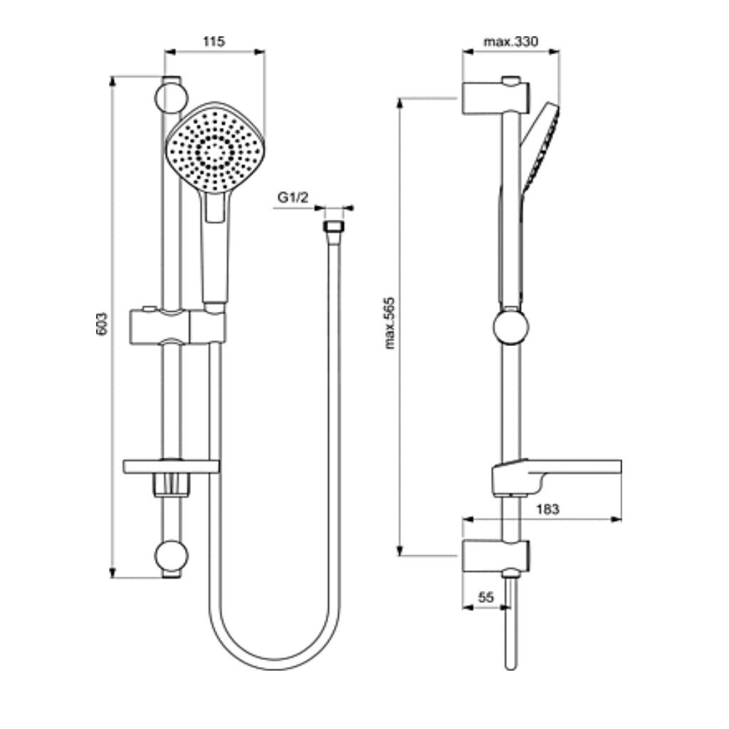 Комплект тръбно окачване Ideal Standard Idealrain Evo Diamond