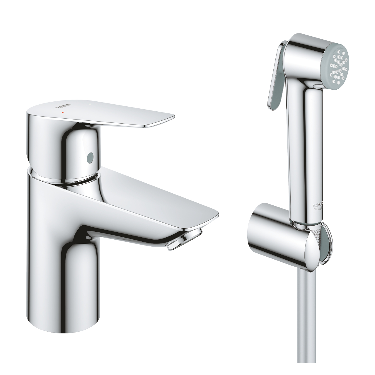 Комплект за баня GROHE Bauedge - смесител за мивка с хигиенен душ