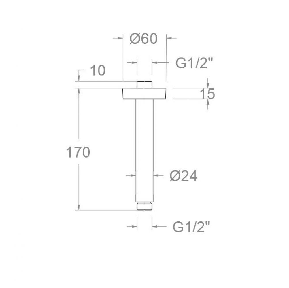 Душ рамо таванно 150 mm Ramon Soler