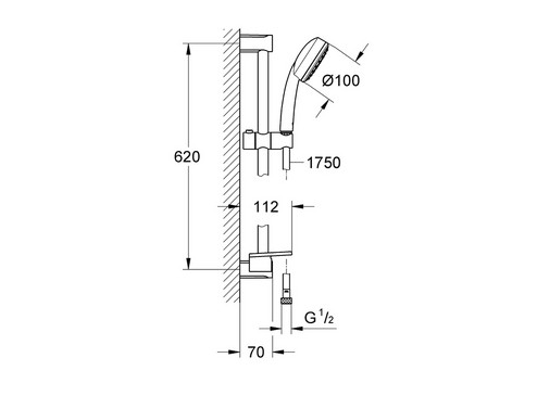 Комплект тръбно окачване  Tempesta Cosmopolitan 100 Grohe