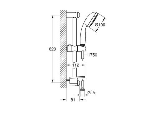 Комплект тръбно окачване  Tempesta Grohe