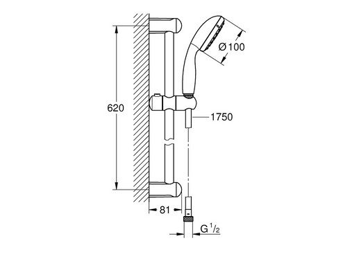 Комплект тръбно окачване  Tempesta Grohe