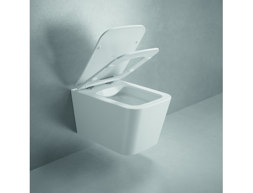 Окачена тоалетна чиния Alma Rimless Ramon Soler с капак soft close