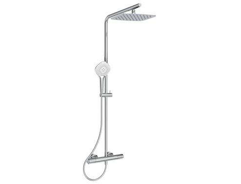 Душ система Ideal Standard Ceratherm T100 с термостатен смесител за душ A7705AA с регулируема височина