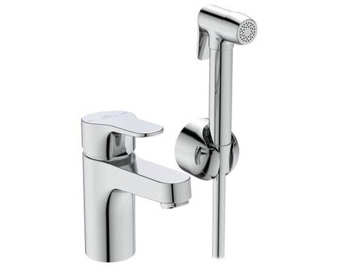 Смесител стоящ за мивка CERABASE Н80 с хигиеничен душ Ideal Standard