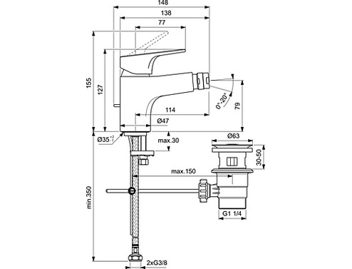 Смесител за биде CERABASE Ideal Standard