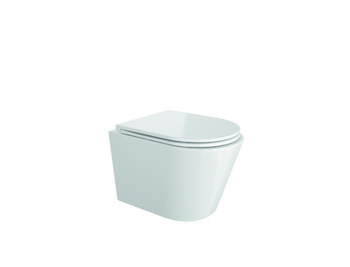 Окачена тоалетна чиния Aquitania Rimless Ramon Soler с капак soft close