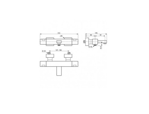 Термостатен смесител за вана/душ Ideal Standard Ceratherm C100