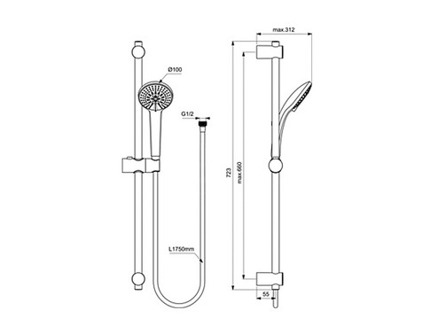 Комплект тръбно окачване Ideal Standard IdealRain