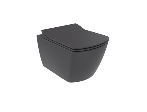 Окачена тоалетна чиния Elegant Rim-Off CREAVIT с ултратънък капак soft close