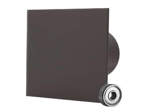 Вентилатор за баня MM-P/06 100/100 Стъкло черен мат