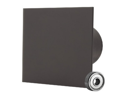 Вентилатор за баня MM-P/06 100/105 Стъкло черен мат