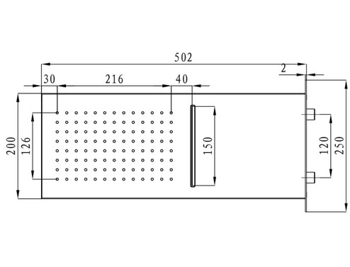 Душ глава  Welly  2 функции  500х200 mm I.S.A.