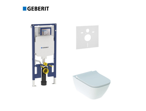 Комплект GEBERIT структура за вграждане Duofix Sigma 8 см с окачена тоалетна чиния Smyle